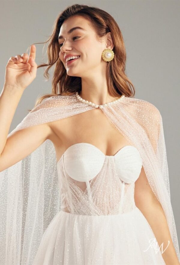 AW Nena Wedding Dress & Wrap - Image 3